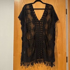 Black Crochet Cover-Up